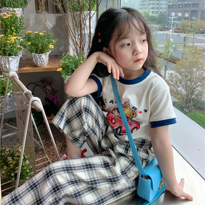 2022 summer new pattern Children's clothing girl Cartoon Short sleeved T-shirt children Children A summer Western style Korean Edition jacket