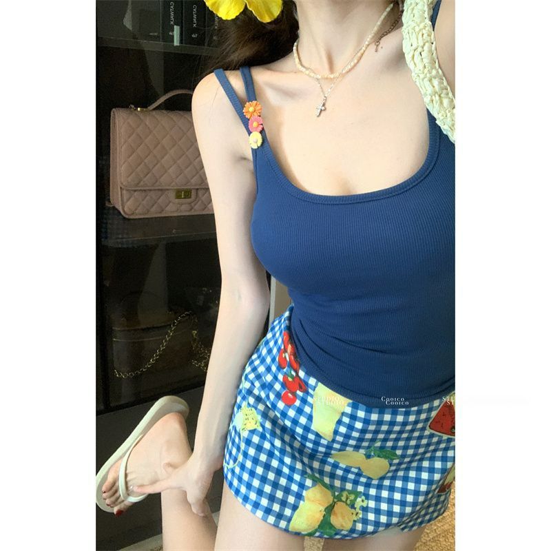 파란색 스커트