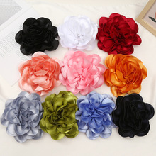 亮面绸缎胸花服饰配件山茶花辅料手工布艺 花朵DIY胸花胸针饰品批