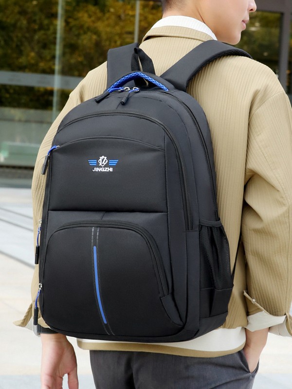 2025 Mochila de computadora de negocios informal para hombres nuevos transfronterizos Mochila de computadora de gran capacidad para estudiantes de secundaria y preparatoria