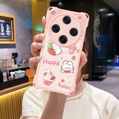 适用OPPOFindx8手机壳x7ultra奶酪动物X8Pro四角挂绳壳Find新款OP