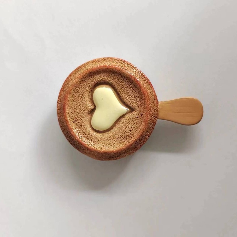 * きれいなおばさん * 冷蔵庫に立体的なクリエイティブな磁気シールを貼って、食べ物パンのメッセージに鉄石を貼ってください。|undefined