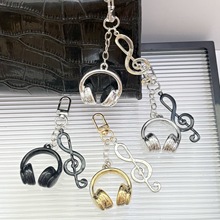 韩国ins小众博主同款Y2K迷你耳麦钥匙扣包包airpods挂件手机饰品