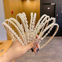 法式复古珍珠发箍夏天可爱甜美发卡发捆网红简约百搭头箍发饰女