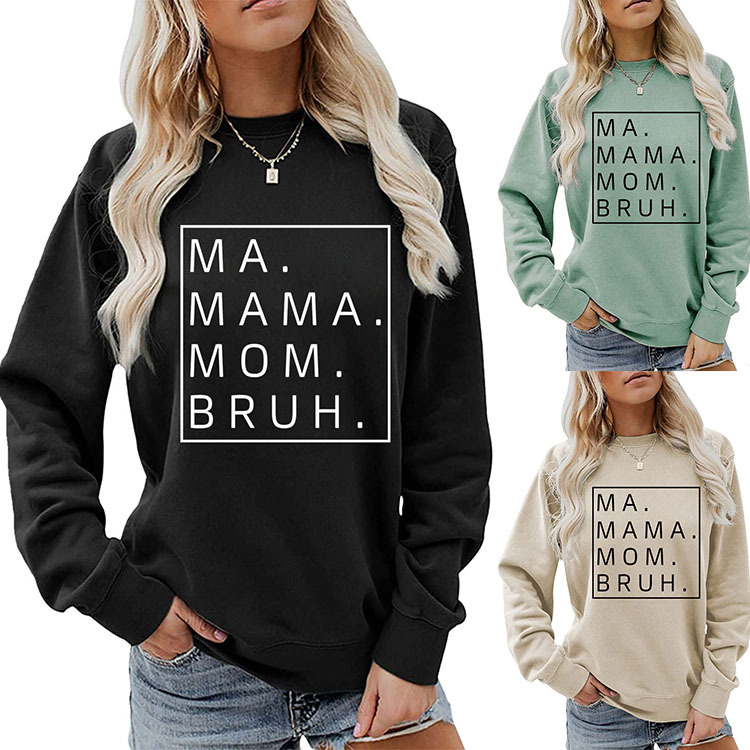 Mujeres Sudadera Manga Larga Sudaderas Con Capucha Y Sudaderas Impresión Casual Letra display picture 1