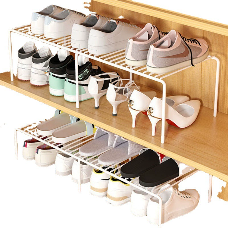 Shoes storage rack Shoe rack provincial space storage partition frame cabinet interior partition partition can retract the layered shelf