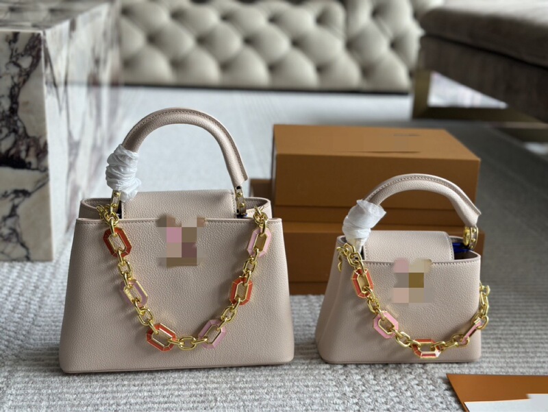 L Lady Bag Capucines Satchel with Leather Chain Full Package Cross-Border Exclusive Export Wholesale Dropshipping