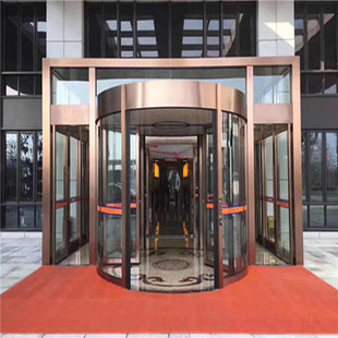 Guni Manufacturer Design Measurement and Installation Anti-pinch Two-wing Three-wing Rotating Door Bottom Axis Door Tempered Glass Rotating Door
