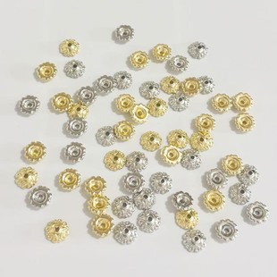 New Plastic Abs Electroplated Ccb Flower Tray Loose Beads Spacer Beads DIY Handmade Beading Making Materials Jewelry Accessories