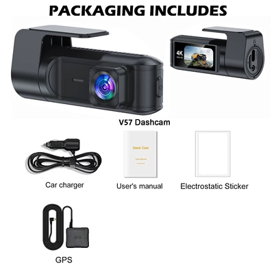 New cross-border dual 4K lens Driving recorder - car-front-wifigps