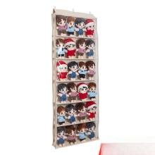 门后家居鞋子娃娃收纳全封闭拉锁透明居家明星公仔布偶玩偶挂袋
