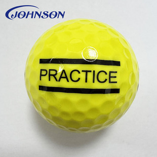 Source Manufacturer Wholesale Personalized Printed Golf Ball High Quality Double Layer Yellow Practice Ball