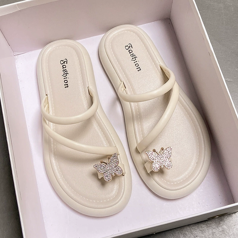 Женские слайд-сланцы, декоративный бант, повседневные шлепанцы на slip-on, размеры 36–41