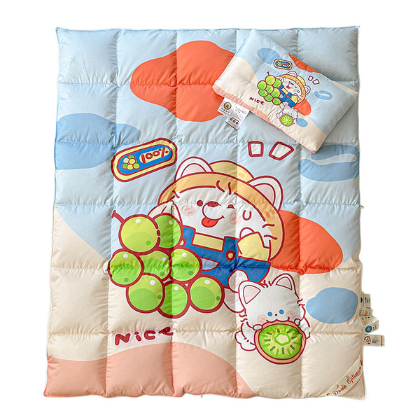 Cartoon children's duvet with down for kindergarten