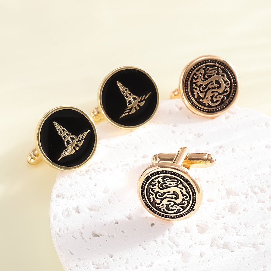 gemelli rotondi drago alta qualità gemelli camicia modello retrò francese_voghion.com