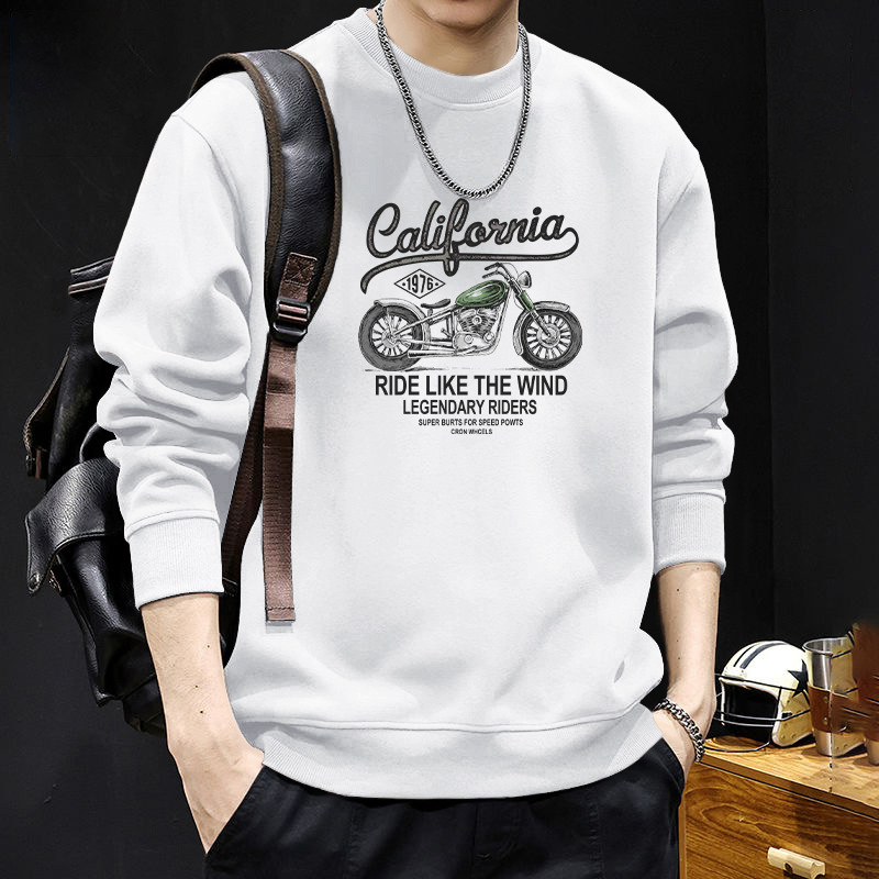 Vintage americano pesado camisa de cuello redondo para hombres primavera y otoño nueva moda juvenil alta sensación chaqueta