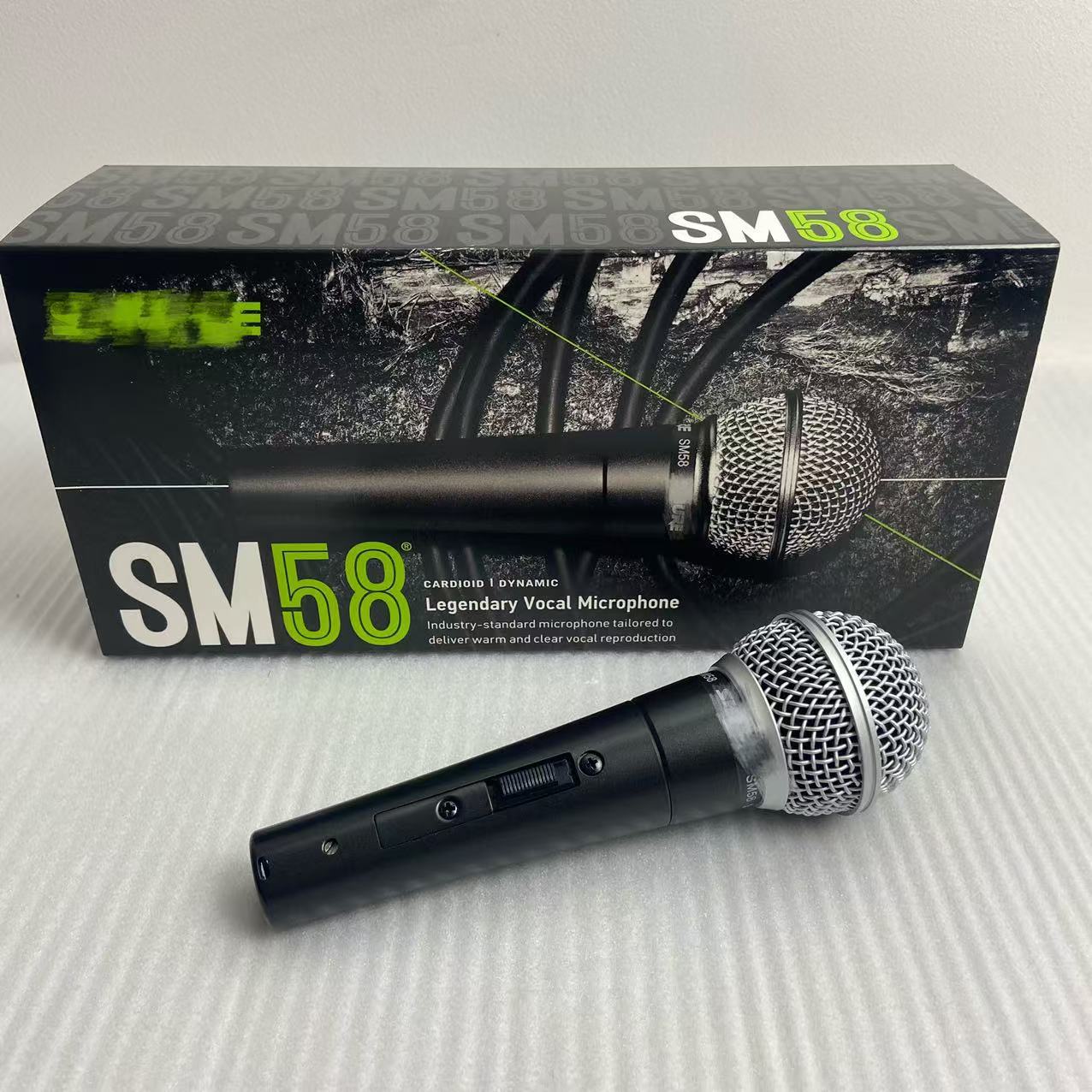 Micrófono con cable móvil SM58S de alta calidad transfronterizo con interruptor de rendimiento, grabación en vivo en el escenario, micrófono al aire libre