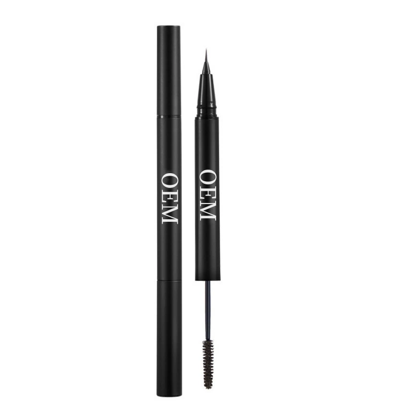 Three dimensional double-sided eyebrow pencil, eyebrow dye, smooth eye pencil, liner, natural and permanent formula
