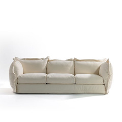 Italian Minimalist Down Fabric Living Room Sofa, Luxury Straight Creative Influencer Cream Cloud Shape, Removable Large Sofa