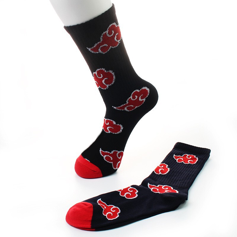 New cross-border personality Naruto Xiao organization tube socks Tide secondary animation men's and women's cotton socks manufacturers wholesale