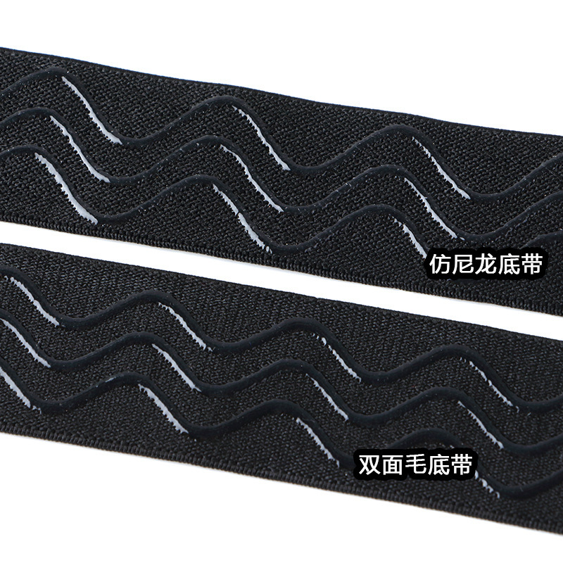 3cm ondas lineales puntos de silicona impresa peluca no esquiar ropa interior de esquí cintura antideslizante banda elástica