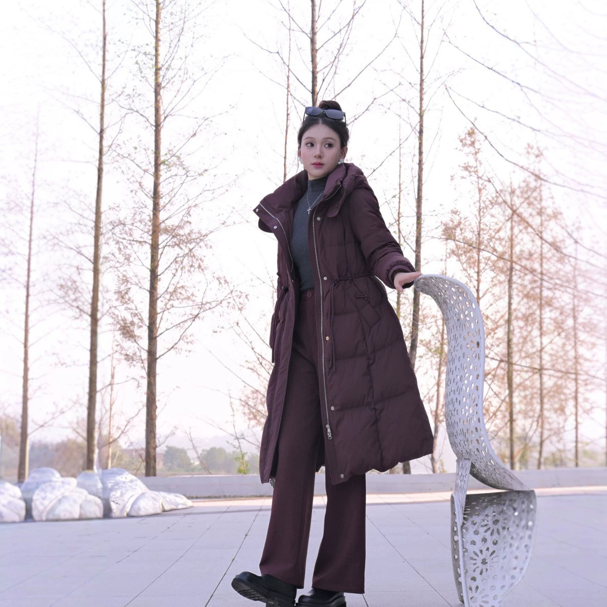 品牌撤柜女装批发市场雨贝尔羽绒服简约百搭多种款式折扣女装走份