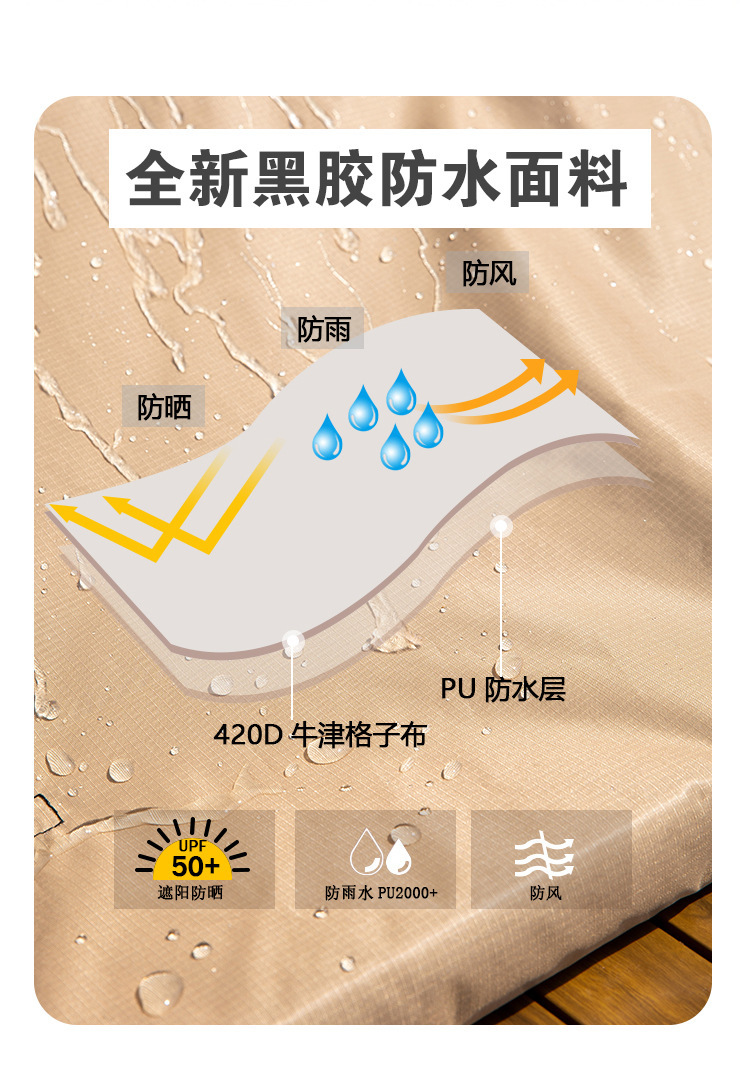 Fan-Shaped Car Canopy 270-Degree Side Account Roof New Model Boneless Large Space Camping Car Side Quick-Open Tent
