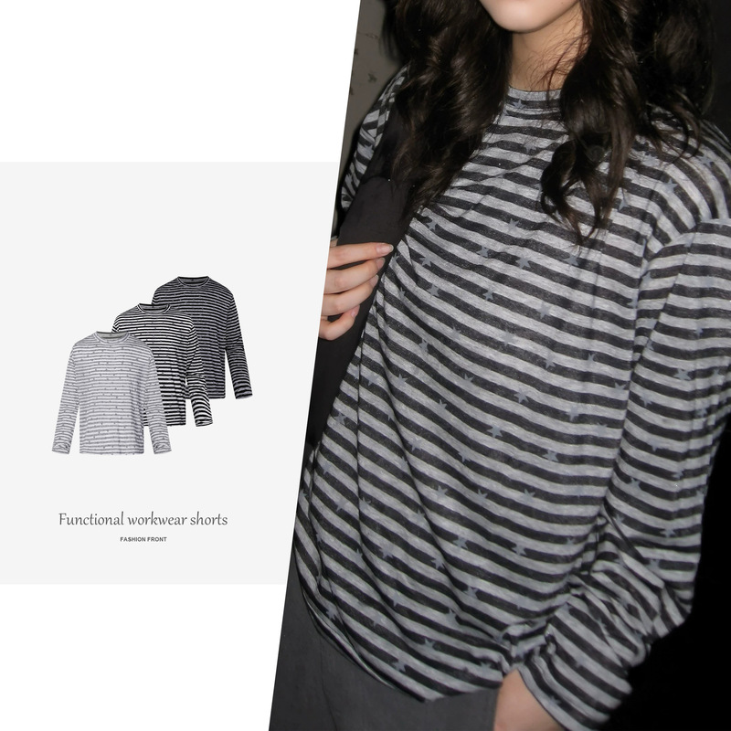 【CSMY】Xanvas Lyocell Tencel Striped Star Pattern Blouse Breathable Long Sleeve Lightweight T-Shirt for Men and Women Sun Protection 【CSMY】Xanvas Lyocell Tencel Striped Star Pattern Blouse Breathable Long Sleeve Lightweight T-Shirt for Men and Women Sun Protection