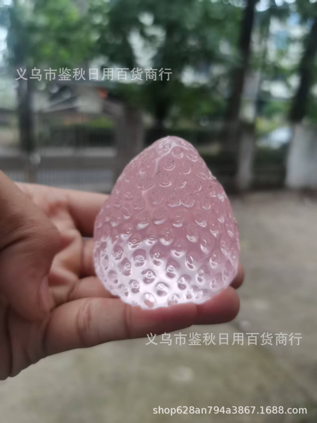 대형 90g 딸기 [투명핑크]