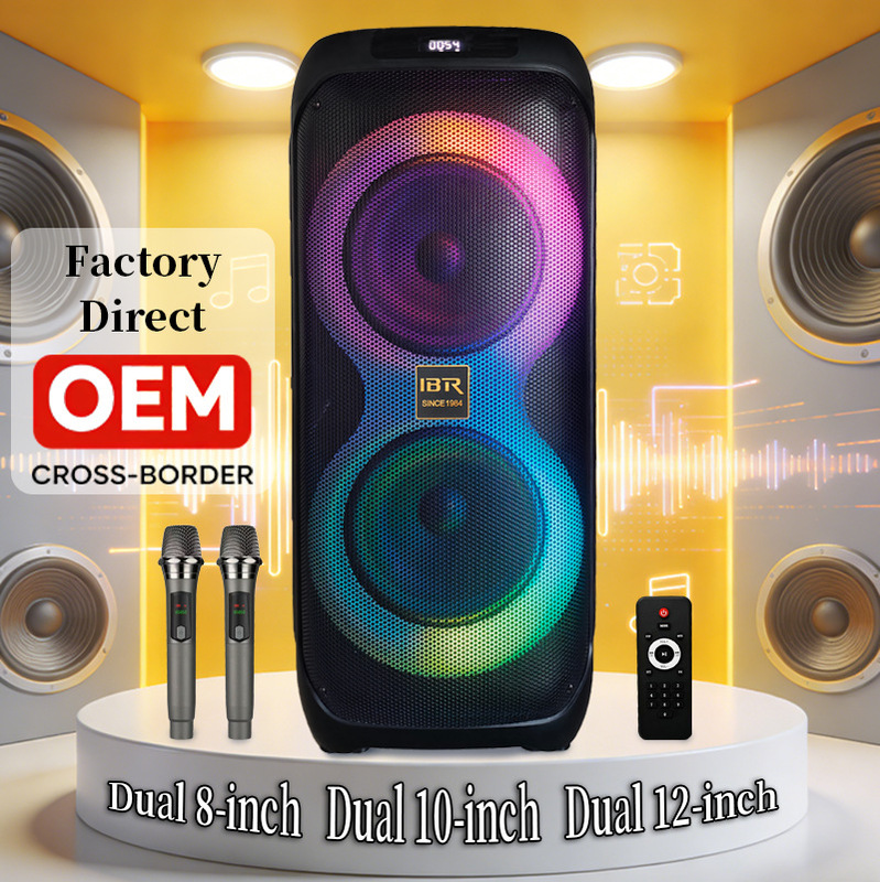 High-Power Outdoor Portable Bluetooth Speaker with Microphone for Square Dancing and Parties, Customizable