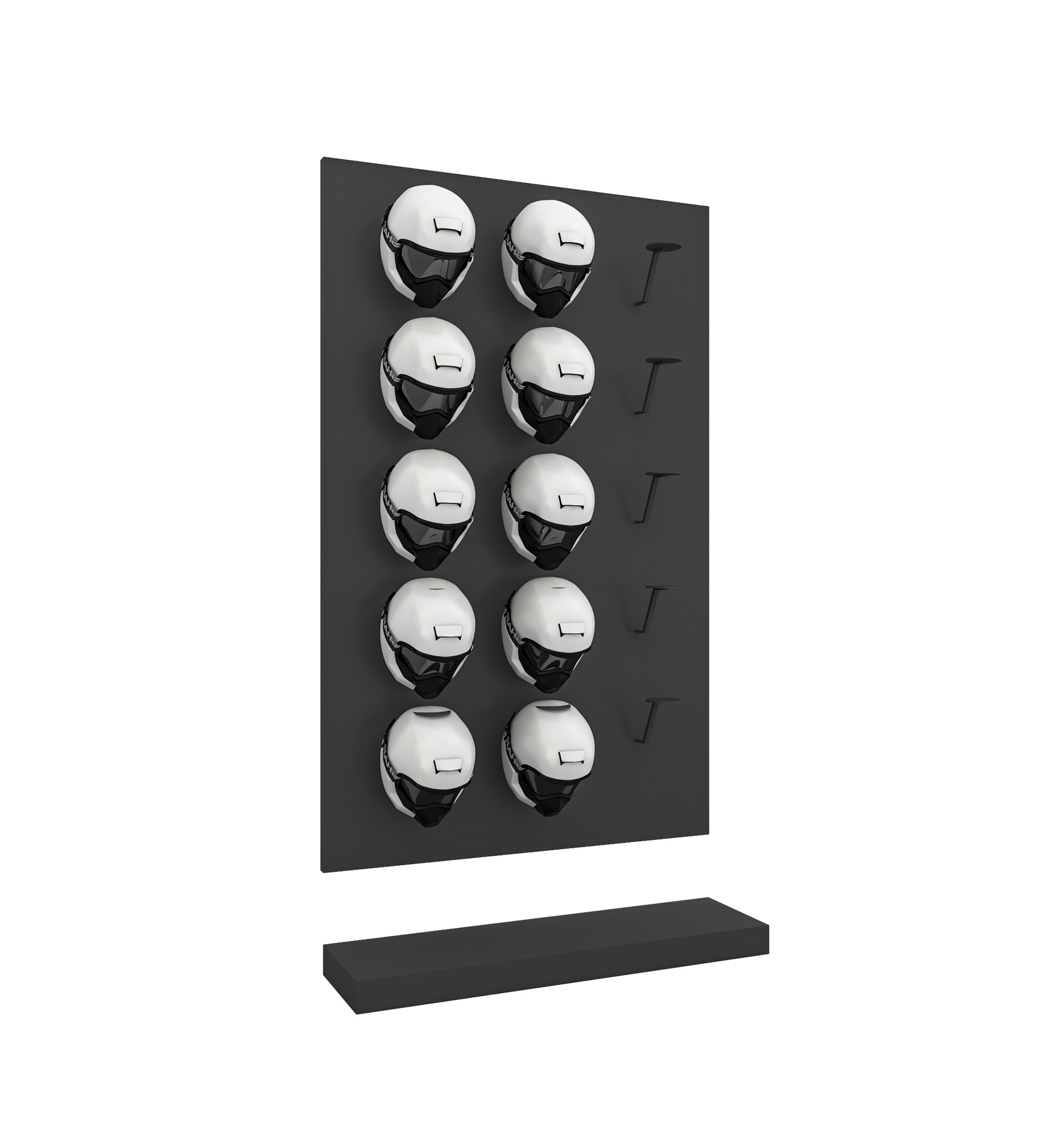 Tienda de nieve al aire libre de alto nivel, estante de exhibición de tienda de ropa, estante de exhibición retrógrado de doble capa móvil de tienda de ropa de hombre