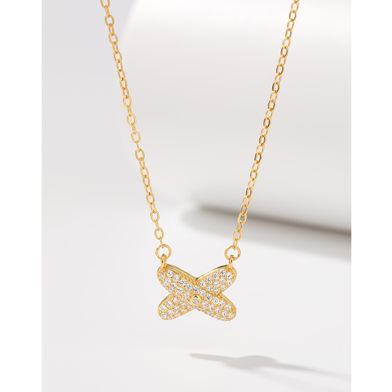 S925 plata esterlina brillante collar de diamantes de las mujeres Luz nicho de lujo exquisito colgante de alto grado Cadena de clavícula regalo del Día de San Valentín