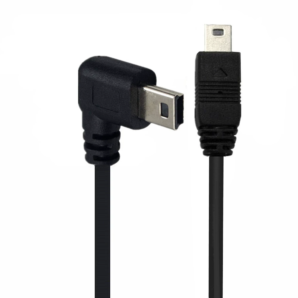 [USB-кабель 90° T-образный разъем мини 5P к мини 5P, кабель продления для цифровых фотоаппаратов]