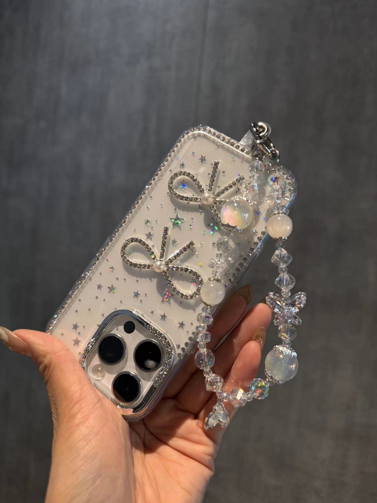 Luxury Rhinestone Bow Protective Phone Case For Iphone Pro Max_voghion.com