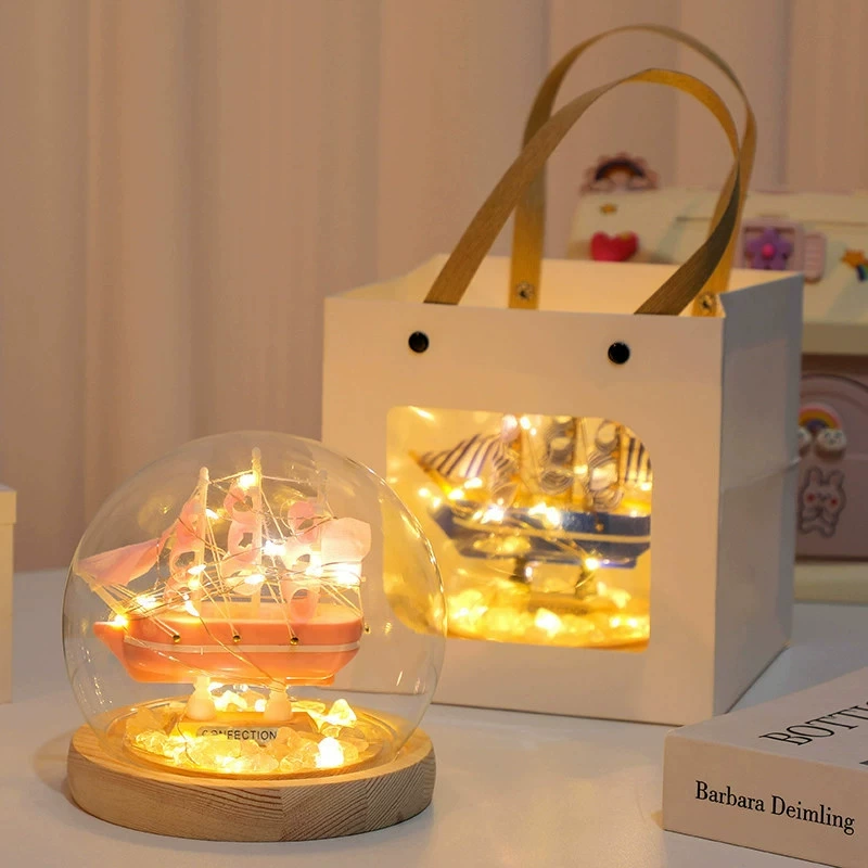 Трансграничный творческий парусный спорт ручной работы diy ночной свет материал пакет сетка красная атмосфера светильника настольный стол украшение подарок на день рождения