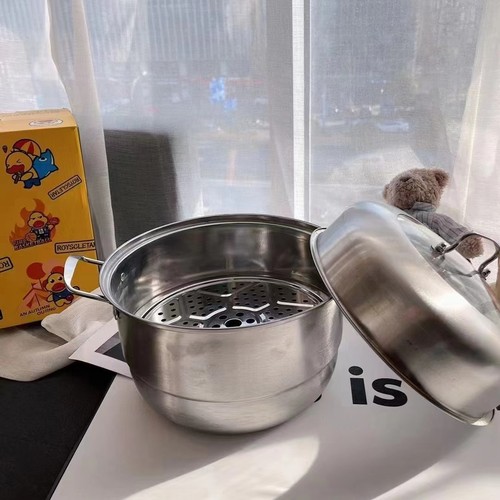 Little yellow duck new cute duck 28 soup steamer 304 stainless steel household three-layer soup pot multi-functional multi-layer steamer