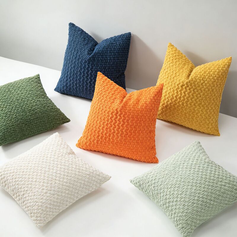 Cross-Border New Three-Dimensional Bubble Corduroy Pillow Cushion Cover Home Living Room Sofa Back Cushion Cover