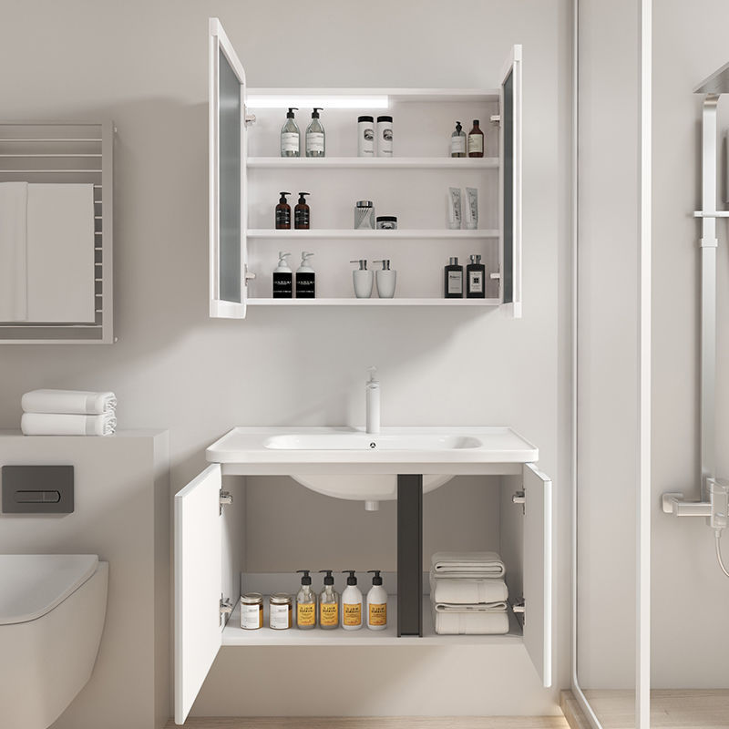 Aceite de acero inoxidable engrosada redondeado lavabo baño combinación simple lavado cerámica integrado Baño