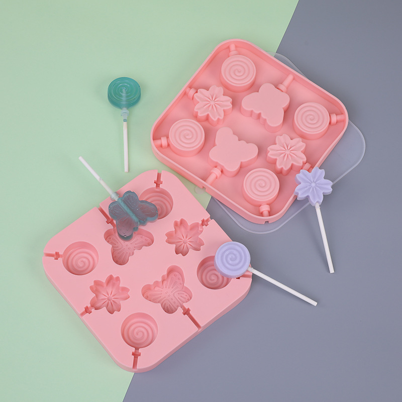 Handmade DIY Candy Mold with Lid Butterfly Shape Silicone Heat Resistant Food Grade Pear Paste Candy Mold