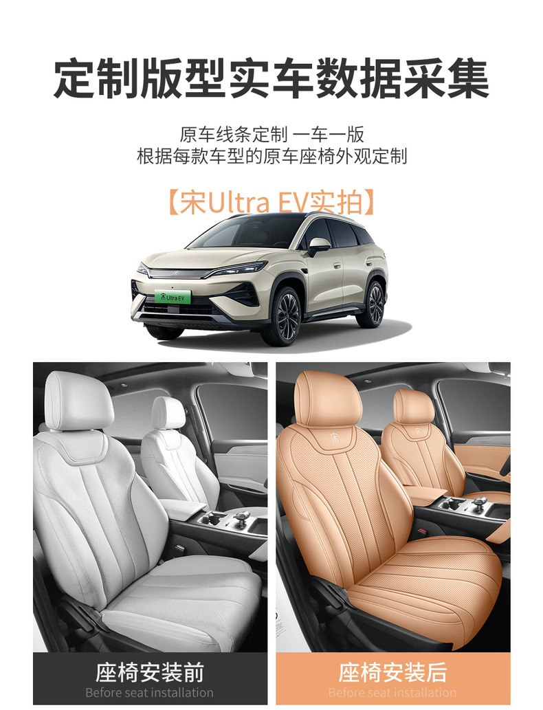 2026 Byd Song Ultraev Special Seat Cover, All-Inclusive, All-Season Universal Car Seat Cushion, Leather Seat Cover