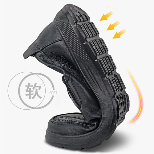 Factory wholesale 2024 new men's business casual leather shoes, middle-aged and elderly dad shoes, soft soles and soft surface work shoes