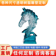 轻奢办公室马头酒柜家居摆件现代酒店别墅展厅玄关售楼处软装饰品