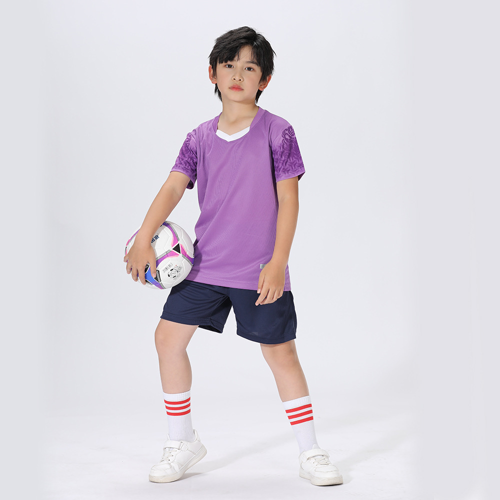 Vêtements de sport d'été à séchage rapide pour enfants, combinaison d'entraînement, ensemble pantalon de football et de basket-ball à manches courtes, été_voghion.com