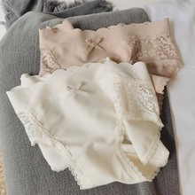 米高无痕波浪边泡泡性感立体蕾丝女内裤透气薄款包臀女士三角裤