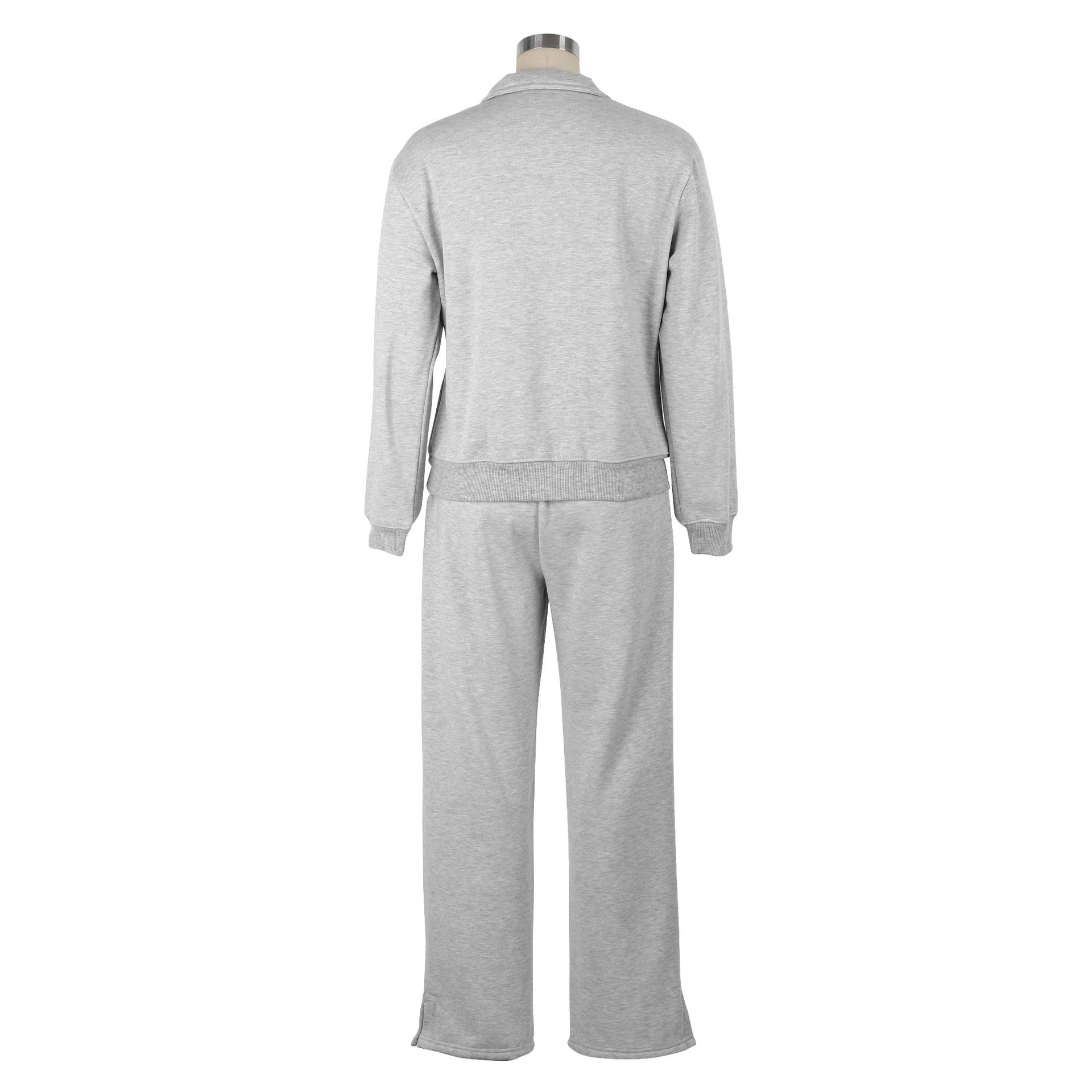 Women Clothing Sweater Two Piece Suit Velvet Thickened Sportswear Loose Winter