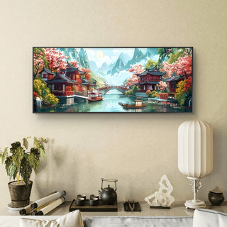 Transfronterizo Amazon pintura de diamantes fábrica de explosión venta directa pintura de diamantes DIY paisaje decoración pintura colgar paquete de herramientas '