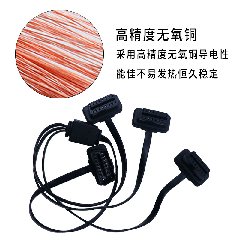Línea de extensión OBD uno a tres con línea de extensión de transferencia OBD uno a tres línea de extensión de transferencia