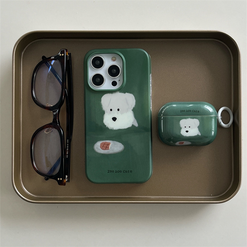 Adorable dibujo animado al óleo para perros AirPods pro2 generación auriculares inalámbricos Bluetooth Apple 3 generación nuevo