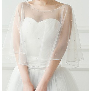 Thin summer cloak for bride
