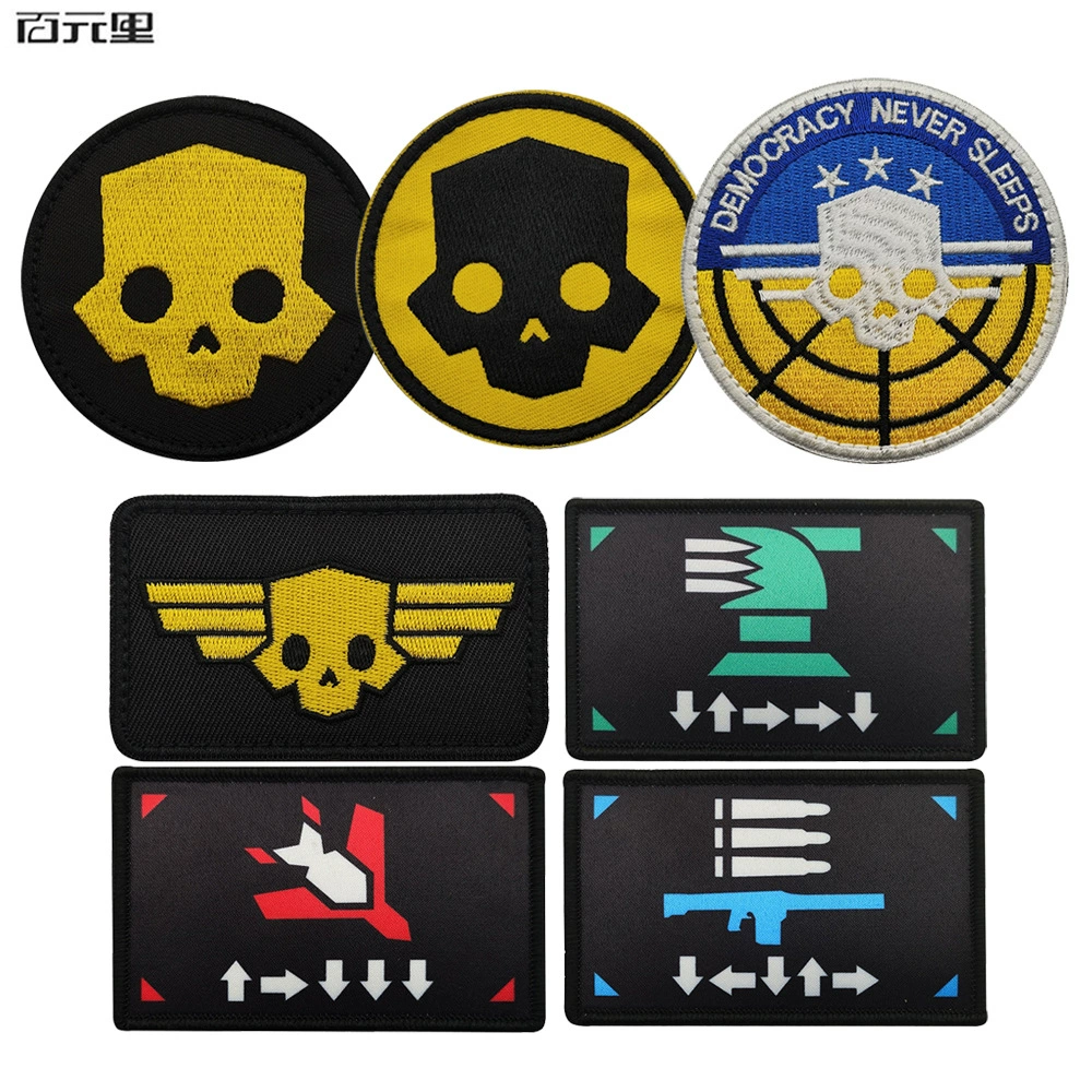 Taizheng Cross-border Hell Halite 2 Dives Embroidery File Magic Badge Hell Divers 2 Patch